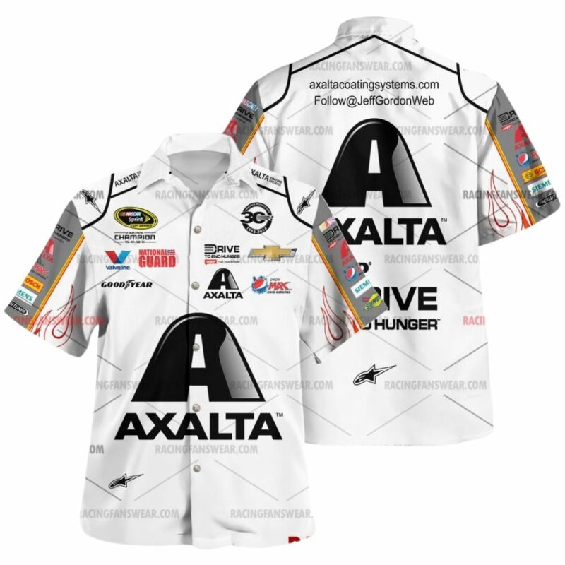 Jeff Gordon Nascar Racing Axalta Chervolet 2014 Uniform Hawaiian Shirt 1