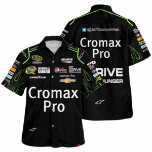 Jeff Gordon Nascar Racing Cromax Pro Uniform Hawaiian Shirt