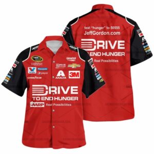 Jeff Gordon Nascar Racing Drive To End Hunger Uniform Hawaiian Shirt
