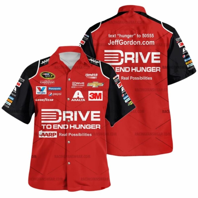 Jeff Gordon Nascar Racing Drive To End Hunger Uniform Hawaiian Shirt 1