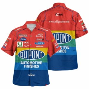 Jeff Gordon Nascar Racing Dupont 1999 Uniform Hawaiian Shirt