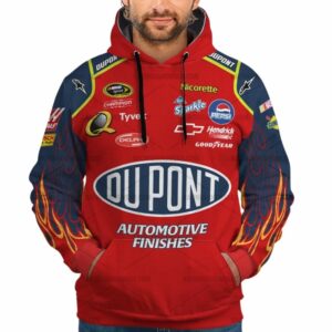 Jeff Gordon Nascar Racing Dupont Automotive Finishes 2008 Uniform All Over Print Hoodie