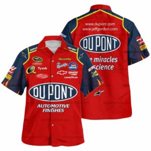 Jeff Gordon Nascar Racing Dupont Automotive Finishes 2008 Uniform Hawaiian Shirt