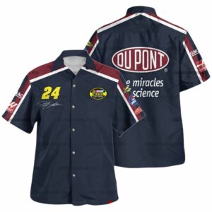 Jeff Gordon Nascar Racing Dupont Uniform Hawaiian Shirt