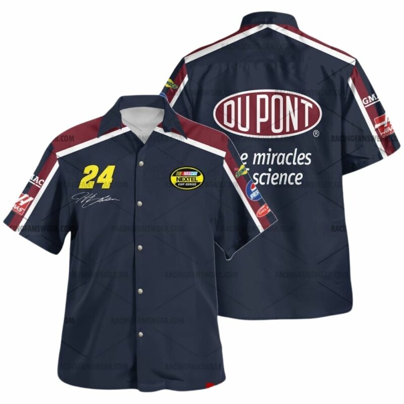 Jeff Gordon Nascar Racing Dupont Uniform Hawaiian Shirt 1