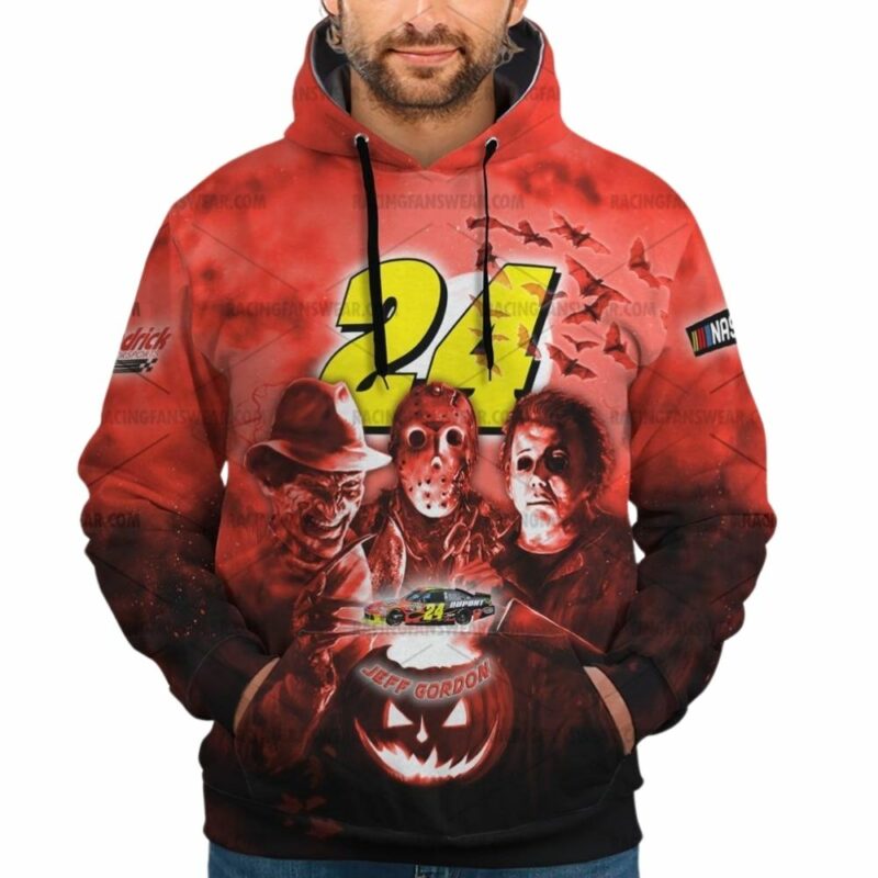 Jeff Gordon Nascar Racing Friends Horror Halloween 3D Hoodie 1