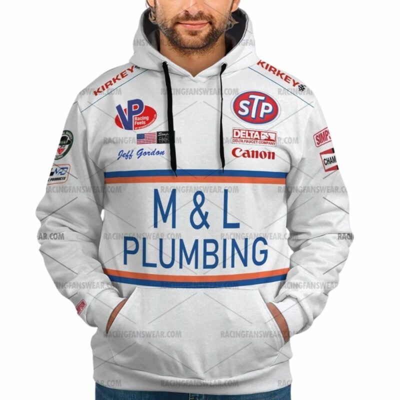 Jeff Gordon Nascar Racing M L Plumbing 1991 Uniform 3D Hoodie 1