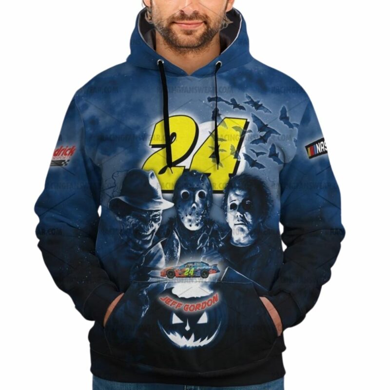 Jeff Gordon Nascar Racing Michael Myers Friends Horror Halloween 3D Hoodie 1