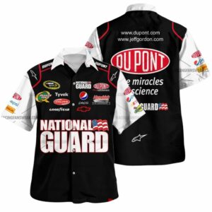 Jeff Gordon Nascar Racing National Guard 2010 Uniform Hawaiian Shirt