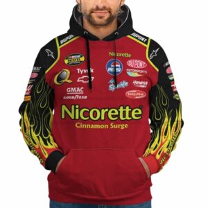 Jeff Gordon Nascar Racing Nicorette And Dupont Uniform All Over Print Hoodie