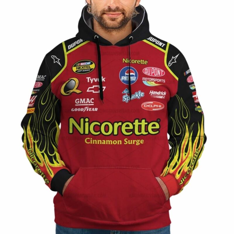 Jeff Gordon Nascar Racing Nicorette And Dupont Uniform 3D Hoodie 1