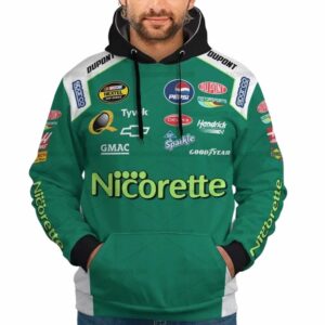 Jeff Gordon Nascar Racing Nicorette Uniform All Over Print Hoodie