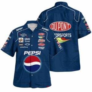 Jeff Gordon Nascar Racing Pepsi 2002 Uniform Hawaiian Shirt