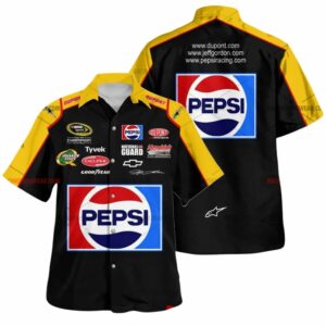 Jeff Gordon Nascar Racing Pepsi Chervolet Uniform Hawaiian Shirt