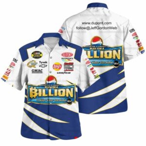 Jeff Gordon Nascar Racing Pepsi Dupont Billion Uniform Hawaiian Shirt