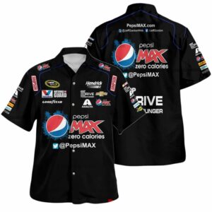 Jeff Gordon Nascar Racing Pepsi Max Zero Calories 2014 Uniform Hawaiian Shirt