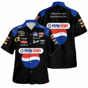 Jeff Gordon Nascar Racing Pepsi Stuff Uniform Hawaiian Shirt