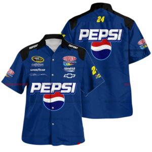 Jeff Gordon Nascar Racing Pepsi Uniform Hawaiian Shirt