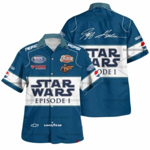 Jeff Gordon Nascar Racing Star Wars Episode 1 1999 Uniform Hawaiian Shirt