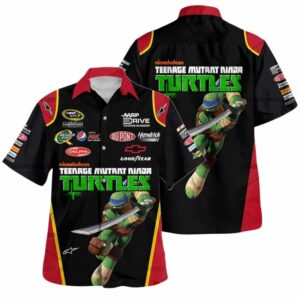 Jeff Gordon Nascar Racing Teenage Mutant Ninja Turtles 2012 Uniform Hawaiian Shirt