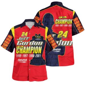 Jeff Gordon Nascar Racing Win Uniform Hawaiian Shirt