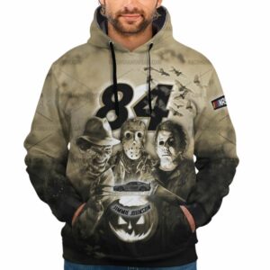 Jimmie Johnson 84 Nascar Racing With Friends Horror Halloween All Over Print Hoodie