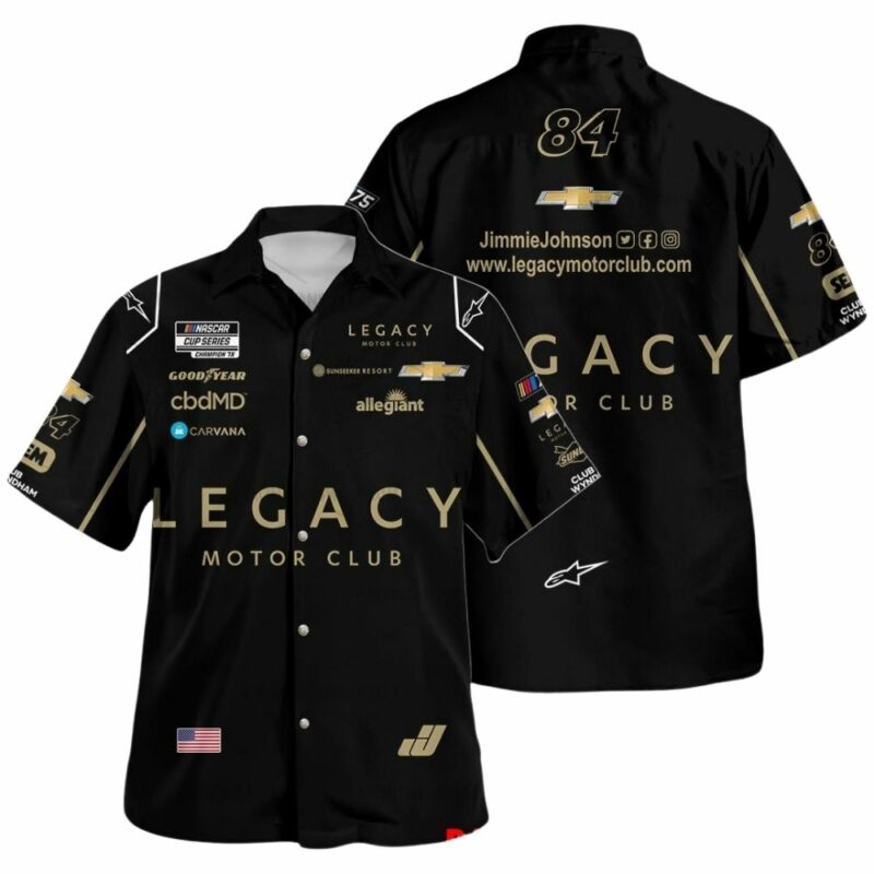 Jimmie Johnson Nascar Legacy Motor Club 2023 Racing Uniform Hawaiian Shirt 1