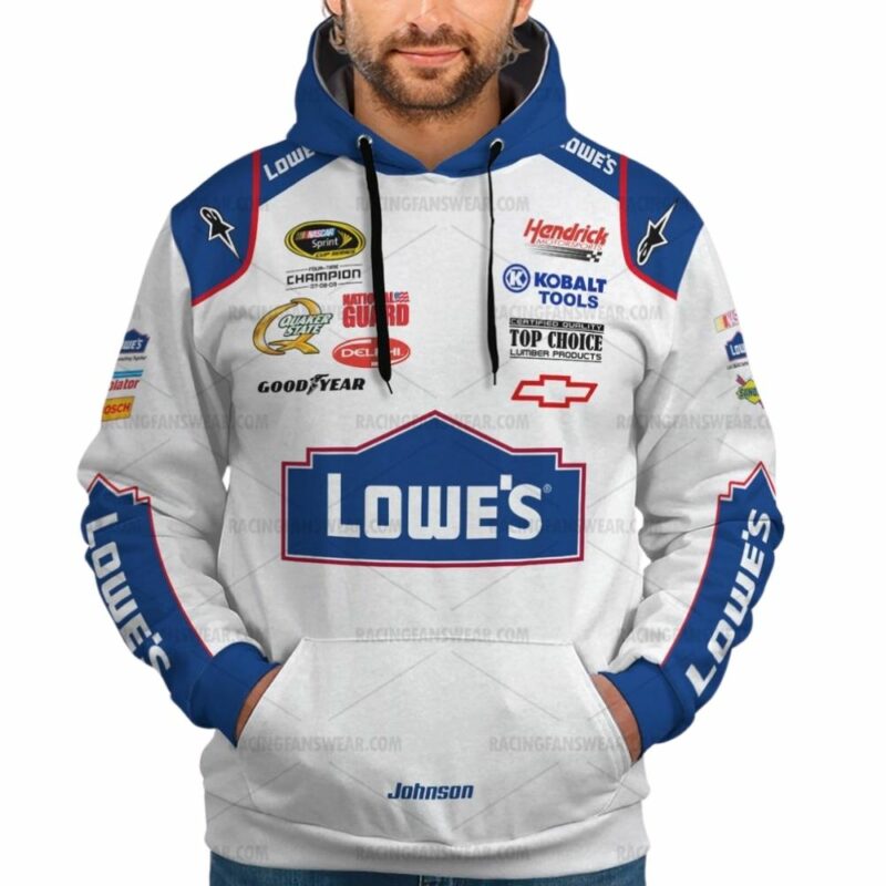 Jimmie Johnson Nascar Lowe 2010 Racing Uniform 3D Hoodie 1