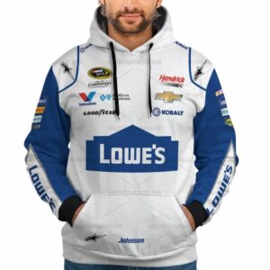 Jimmie Johnson Nascar Lowe's 2016 Racing Uniform All Over Print Hoodie