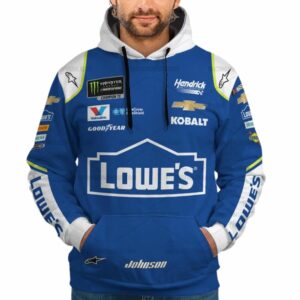 Jimmie Johnson Nascar Lowe's 2017 Racing Uniform All Over Print Hoodie