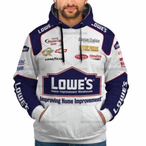 Jimmie Johnson Nascar Racing 2006 Lowe's Uniform All Over Print Hoodie