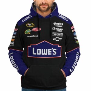Jimmie Johnson Nascar Racing 2011 Lowe's Uniform All Over Print Hoodie