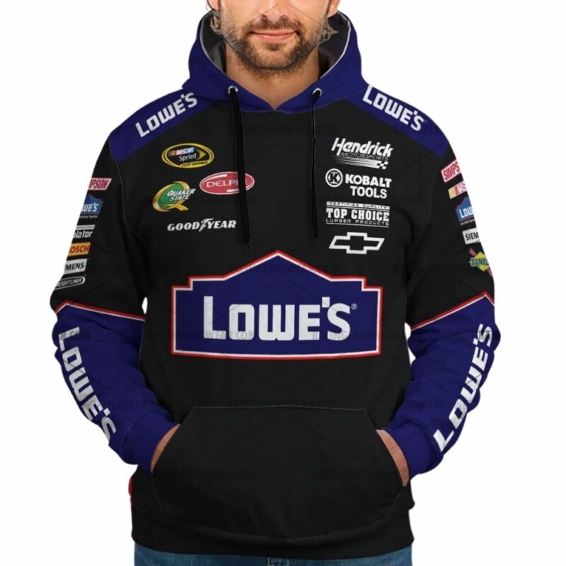 Jimmie Johnson Nascar Racing 2011 Lowes Uniform 3D Hoodie 1