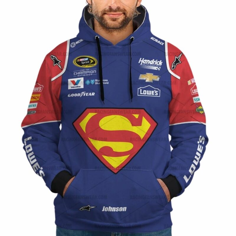 Jimmie Johnson Nascar Racing 2016 Superman Uniform 3D Hoodie 1