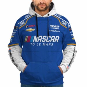 Jimmie Johnson Nascar Racing 2023 Hendrick Motorsports Le Mans Uniform All Over Print Hoodie