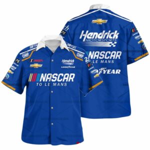 Jimmie Johnson Nascar Racing 2023 Hendrick Motorsports Le Mans Uniform Hawaiian Shirt