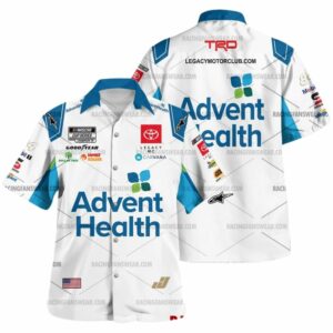 Jimmie Johnson Nascar Racing 2024 Legacy Motor Club Advent Health Uniform Hawaiian Shirt