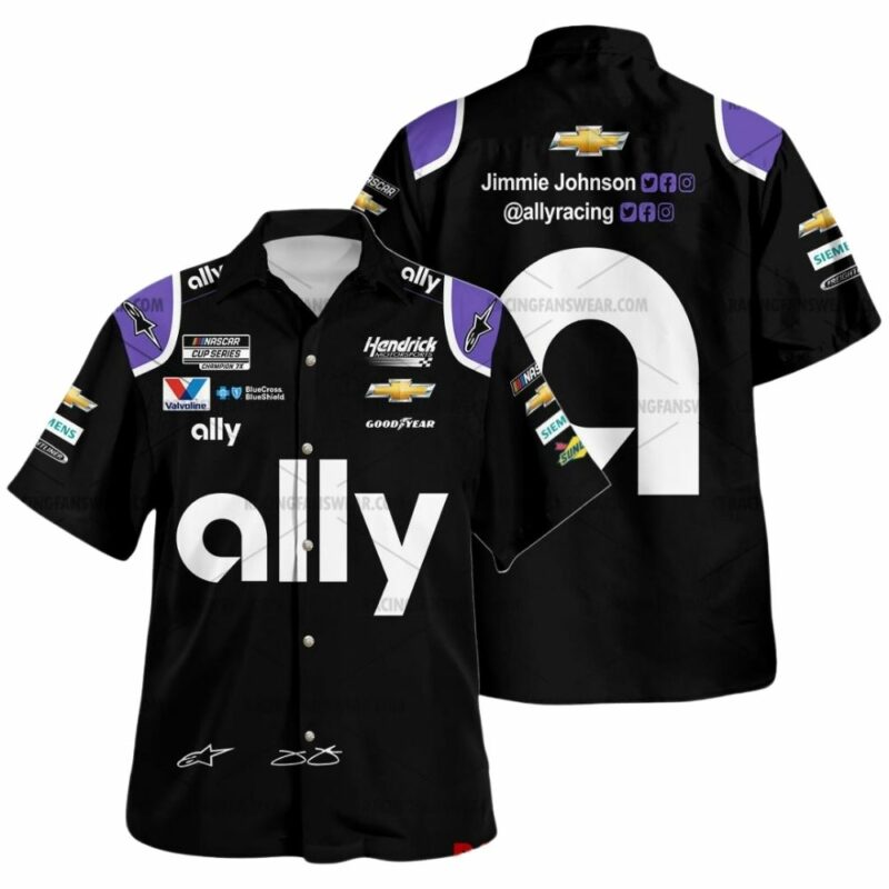 Jimmie Johnson Nascar Racing Ally 2020 Uniform Hawaiian Shirt 1