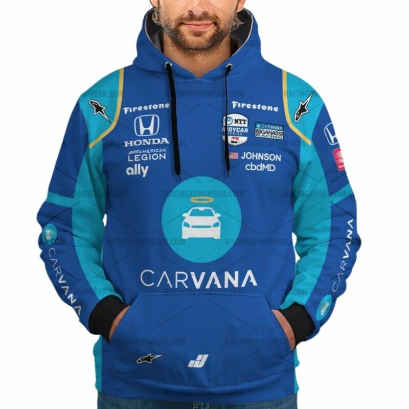 Jimmie Johnson Nascar Racing Carvana 2022 Uniform 3D Hoodie 1