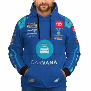 Jimmie Johnson Nascar Racing Carvana 2024 Signature Uniform All Over Print Hoodie