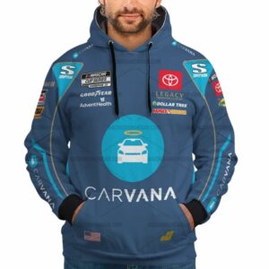 Jimmie Johnson Nascar Racing Carvana 2025 Uniform All Over Print Hoodie