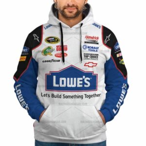 Jimmie Johnson Nascar Racing Lowe's 2009 Uniform All Over Print Hoodie