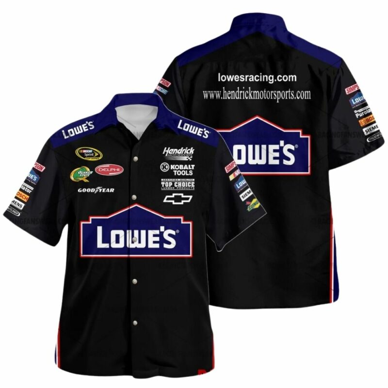 Jimmie Johnson Nascar Racing Lowes 2011 Uniform Hawaiian Shirt 1
