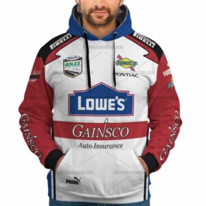 Jimmie Johnson Nascar Racing Lowe's Gainsco Auto Insurance Uniform All Over Print Hoodie