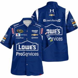 Jimmie Johnson Nascar Racing Lowes Proservice 2015 Uniform Hawaiian Shirt