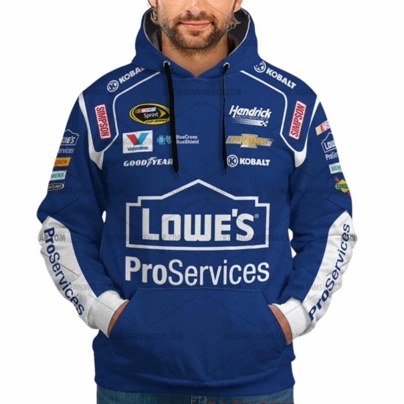 Jimmie Johnson Nascar Racing Lowes Proservices 2015 Uniform 3D Hoodie 1