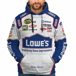 Jimmie Johnson Nascar Racing Lowe's Uniform All Over Print Hoodie