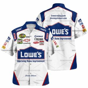 Jimmie Johnson Nascar Racing Lowes Uniform Hawaiian Shirt