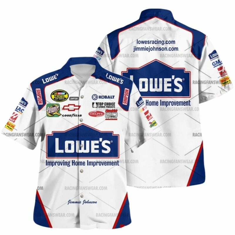 Jimmie Johnson Nascar Racing Lowes Uniform Hawaiian Shirt 1