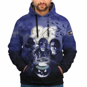 Jimmie Johnson Nascar Racing With Michael Myers Friends Horror Halloween All Over Print Hoodie